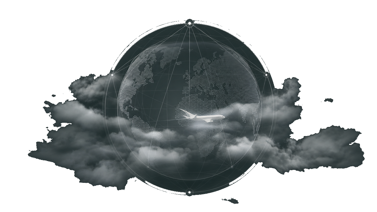 The Pravus world, seen from above the clouds