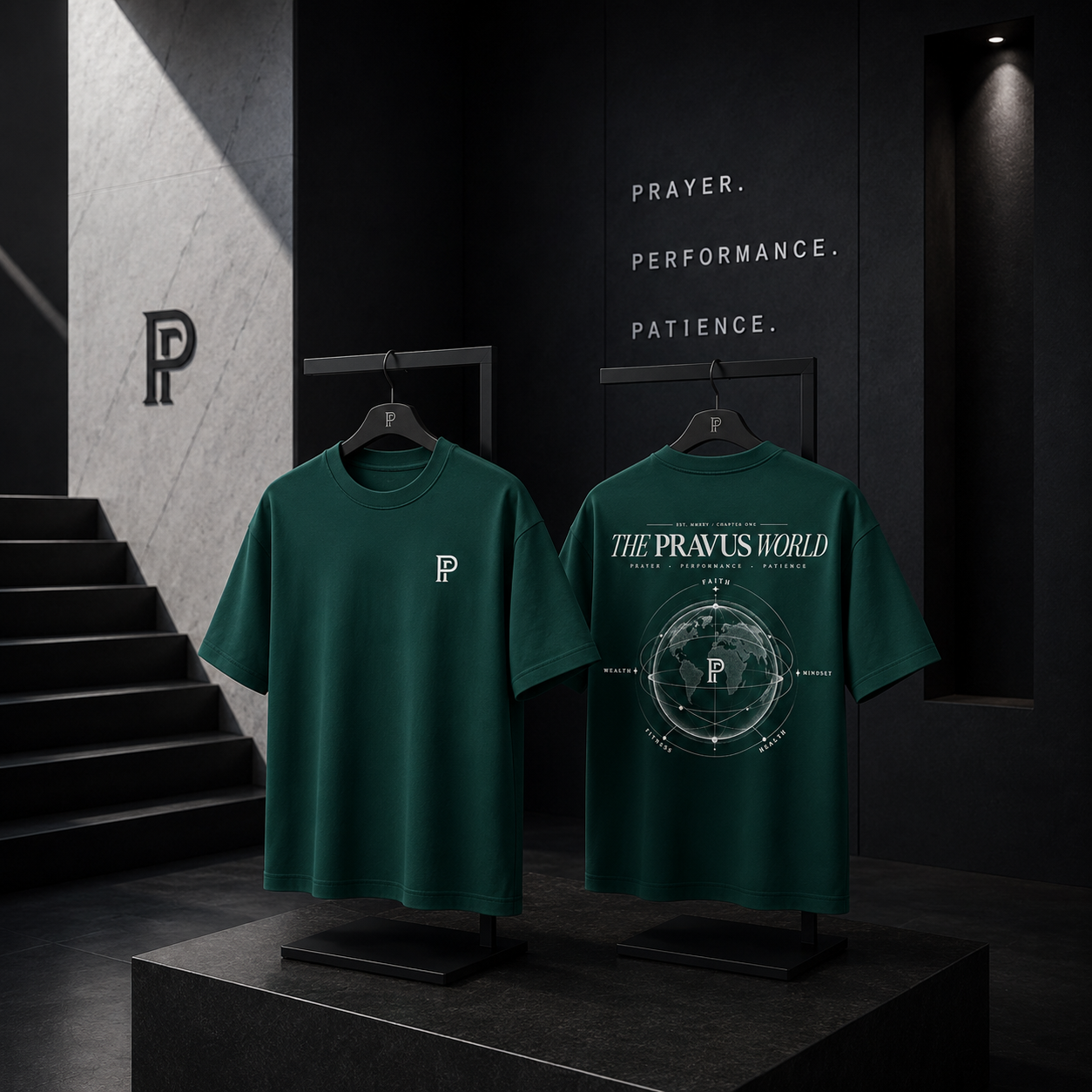 Pravus World T Shirt, Green